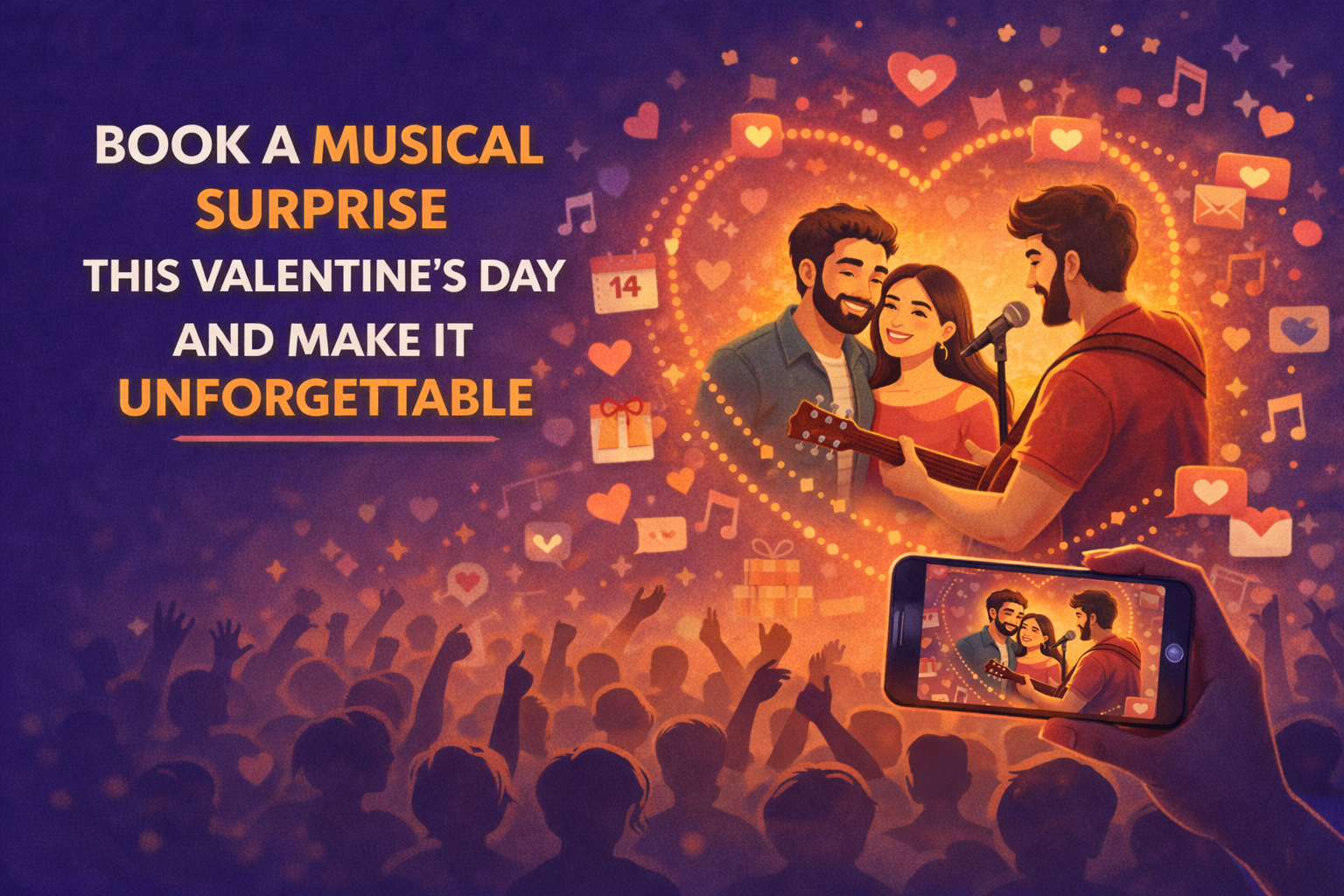 Book a Musical Surprise This Valentine’s Day and Make It Unforgettable