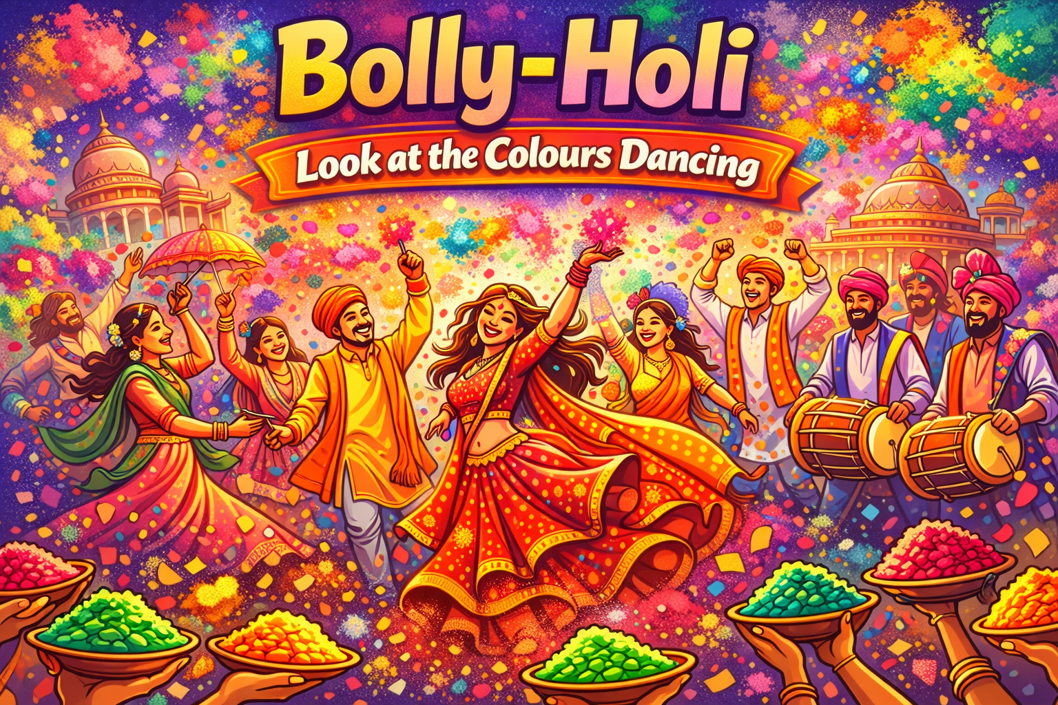 Bolly-Holi: Look at the colours dancing!