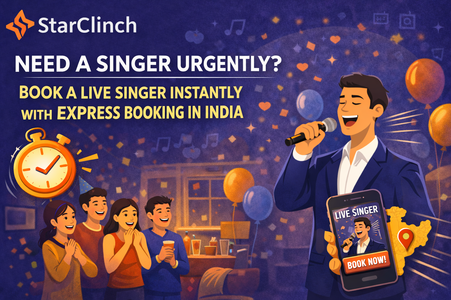 Need a Singer Urgently? Book a Live Singer Instantly with Express Booking in India