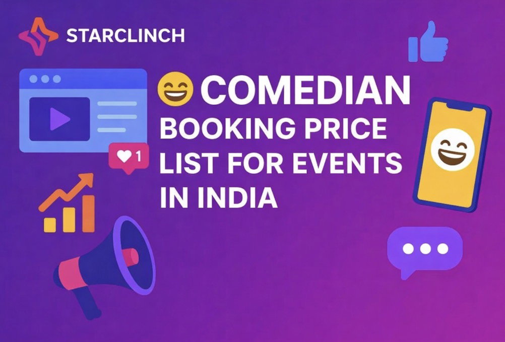 COMEDIAN Booking Price List for Events in India [2026 Guide]