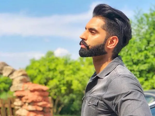 Parmish Verma with a well-groomed beard and styled hair standing outdoors in profile, wearing a grey shirt. The background features greenery and a partly cloudy sky.