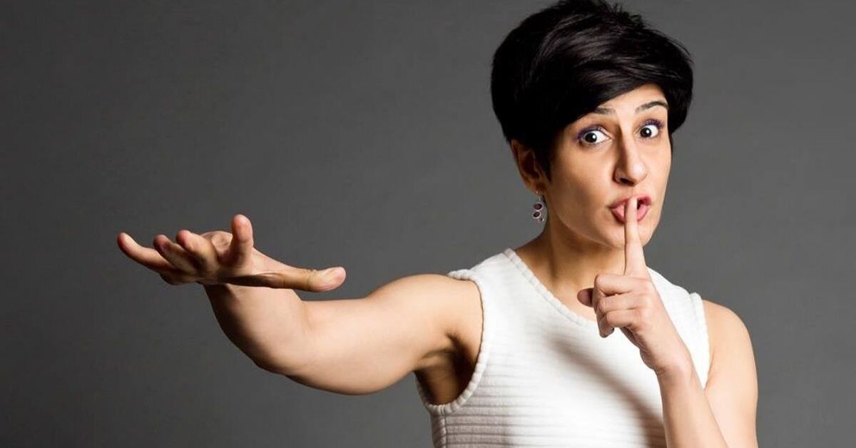 Stand up comedian posing for the image