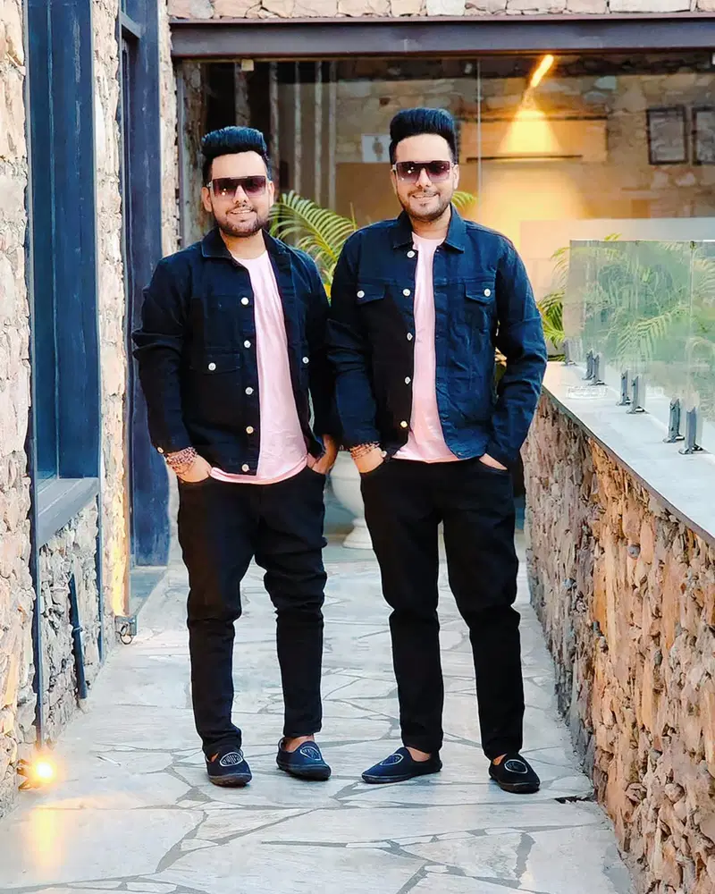 Pareek brothers posing for image